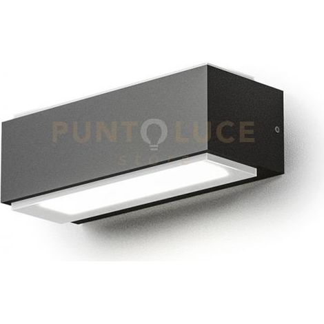 GES960- APPLIQUE LED 4000K 395LM 10W ALLUMINIO IP65 GRIGIO ANTRACITE 18CM
