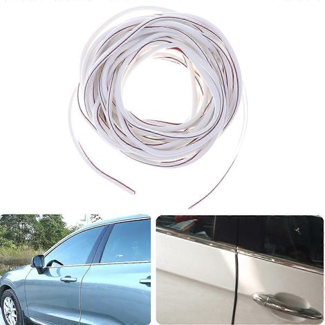 Bande de protection anti-collision en caoutchouc blanc de 10 mètres pour portières de voiture (1/5)