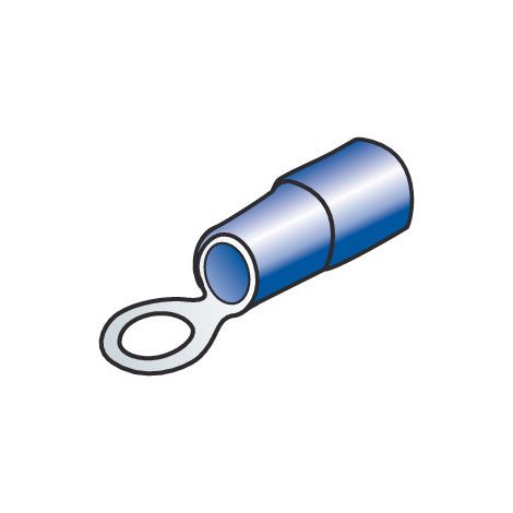 10 terminali - capicorda ad anello - Blu (1/3)