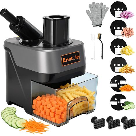 6 in 1 Electric Cubed Vegetable Cutter Cubes (1/5)