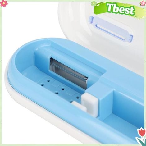 Tbest boîte de stérilisateur de brosse à dents Boîte portative de stérilisateur de brosse à dents UV USB, hygiene dents Blanche (1/5)
