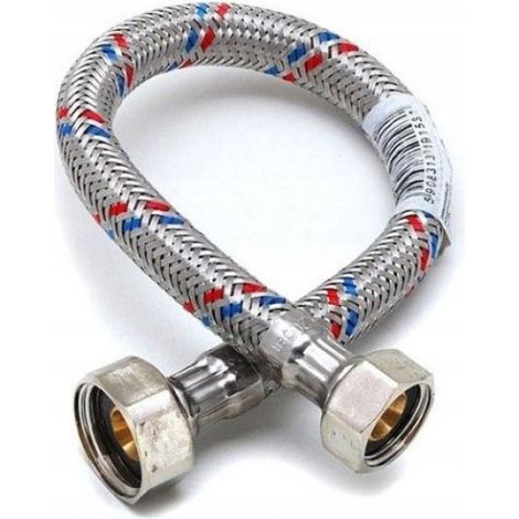 Tuyau Flexible - Acier Inoxydable Tressé - 1/2 Pouces x 100 cm - Pour Robinets Et Électroménagers - 1 Pièce