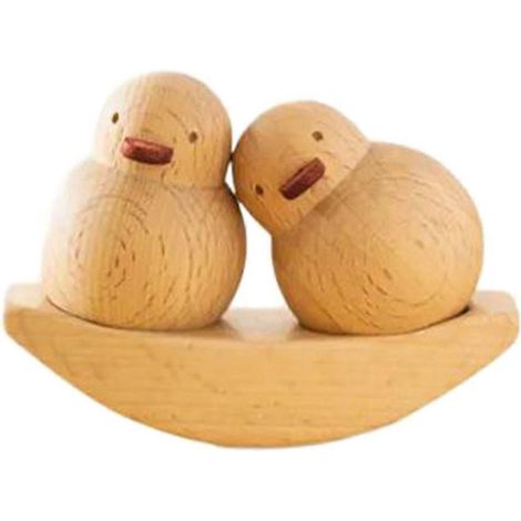 Décorations créatives pour couples, bureaux, canard en bois, amitié (1/4)