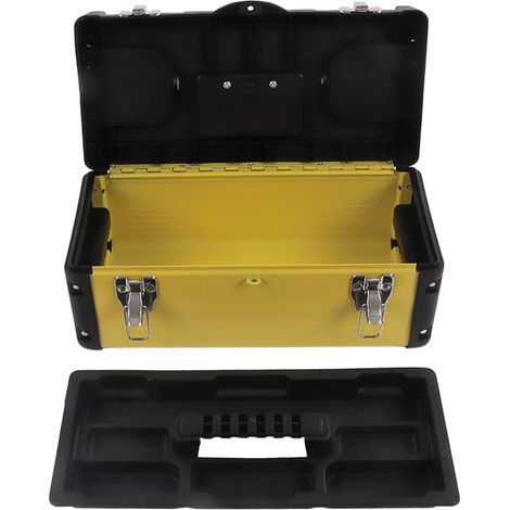 Boîte de rangement industrielle grande capacité de 15,6 pouces, boîte à outils multifonctionnelle de gestion des verrous de sécurité, boîte de rangement d'outils portable (1/5)