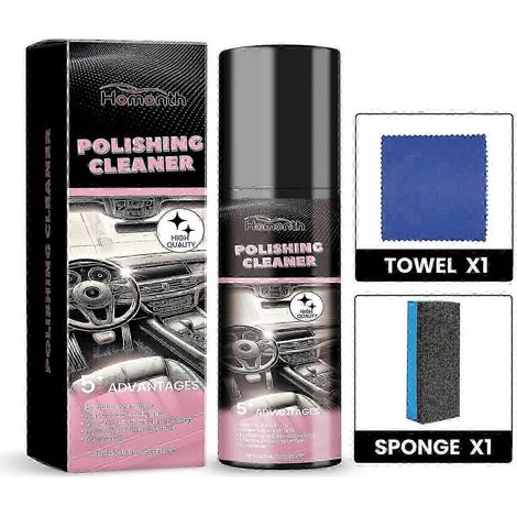 Kit de polissage pour intérieur de voiture - Kit d'entretien et de nettoyage en profondeur du cuir pour prévenir les salissures et faire briller (1/5)