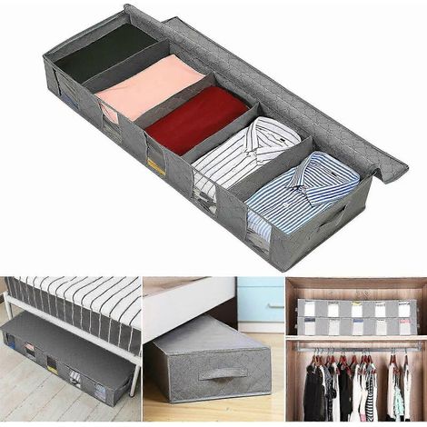 Aufbewahrungstasche für unter das Bett, Kleiderbox, Organizer für unter das Bett – Grau (1/4)
