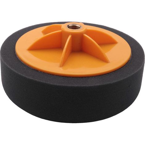 Tampon de polissage et de lustrage pour voiture, éponge M14, 15 cm (6 pouces), kit d'outils pour polisseuse de voiture, noir (1/4)