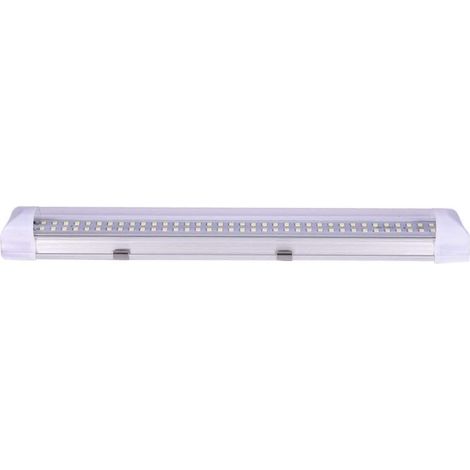 LED néon, 72 LED pour intérieur de voiture - 12 V - 4.5 W - avec interrupteur marche/arrêt pour camion, camping-car, bateau - 1 bande, blanc-Fei Yu (1/5)