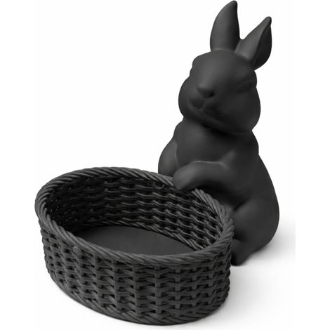 Décoration de Pâques lapin noir avec panier ornement de Noël (1/3)