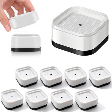 8 x Table Leg Risers, Height 3.5 cm, Table Risers Stackable Bed Foot Riser for Furniture Legs with a Diameter of Less than 2 cm, Sofas and Washing Machines (1/5)