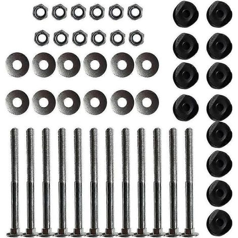 Ecleanfy - Lot de 12 entretoises de trampoline avec vis pour la réparation de trampoline - Accessoires de remplacement pour trampoline, vis pour trampoline enfant, système anti-chute (1/5)