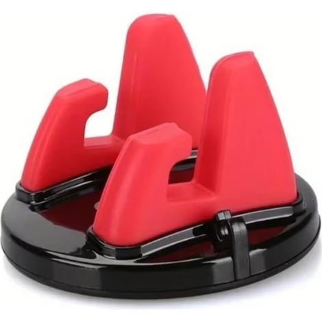Mini support de téléphone de voiture rotatif à 360° antidérapant pour tableau de bord (noir) (1/5)