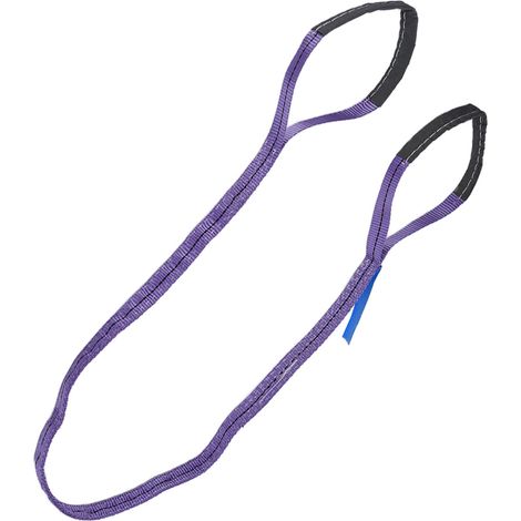 Élingues de levage, sangles robustes, capacité de charge de 1 tonne, polyester haute résistance, sangle plate colorée (2 mètres (6,56 pieds)) (1/5)
