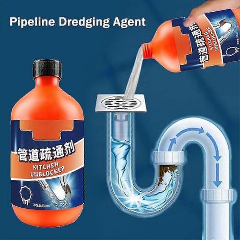 Déboucheur de cuisine - Agent de débouchage de canalisations. 500 ml. Puissant agent de débouchage pour canalisations. nettoyant pour évier et canalisations. nettoyant pour évier et toilettes de cuisi (1/5)