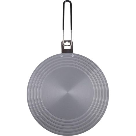 Placa adaptadora de vidrio para placa de inducción con asa plegable, 28 cm de diámetro, 3 mm de espesor. (1/5)