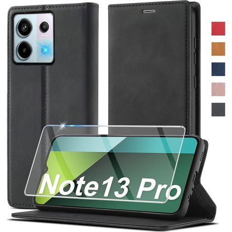 Coque portefeuille en cuir pour Xiaomi Redmi Note 13 Pro 5G / Poco X6 Pro 5G avec béquille et fermeture magnétique (1/5)