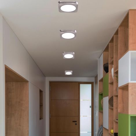 4er Set LED Decken Strahler Einbau Lampen Wohn Schlaf Zimmer Spots Beleuchtung Flur Leuchten eckig Karton beschädigt