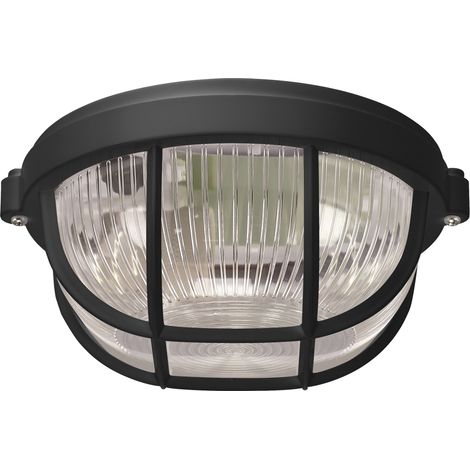 Lámpara de techo hermética 10W E27 IP65 redonda negra Salto PRO Ideus 04318 (1/2)
