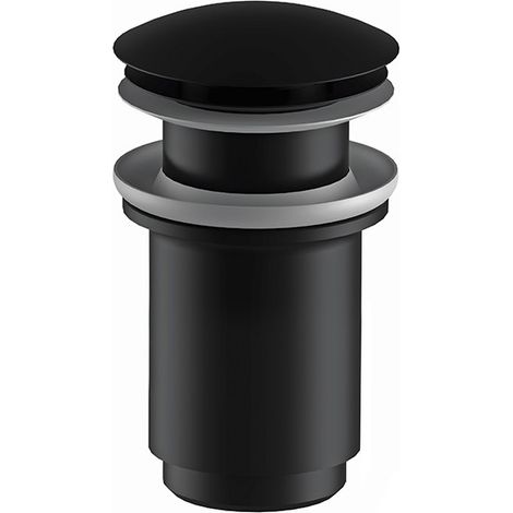 Scarico tondo automatico con click clack senza troppo pieno nero opaco (1/3)