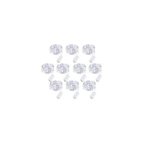 Lot de 10 Guirlandes Lumineuses LED à Piles, 1m Fil de Cuivre 10 Ampoules LED pour Chambre Maison Fête Mariage Festival Concert Décoration (1/5)