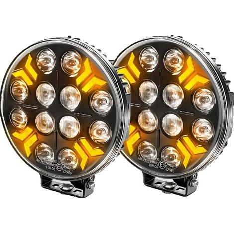 Ensemble de projecteurs, alimentation 24V, modes de couleur double, 2PC 7inch Avec DRL (1/2)