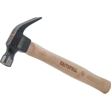Faithfull 60412050 FSC Hickory Claw Hammer 454g (16oz) FAICAH16FSC (1/2)
