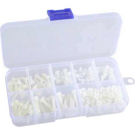 vis et boulons en nylon métrique assortis 8 tailles en nylon (1/5)