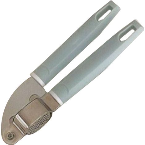 Presse-ail en acier inoxydable avec poignée en plastique, hachoir à ail facile à presser et à nettoyer, broyeur d'ail pour la cuisine, bleu (1/5)