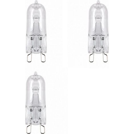 LAMPADINA BISPINA PASSO HAL G9 33 W LUCE CALDA LAMPADA ALOGENA FER 251549 PZ 3
