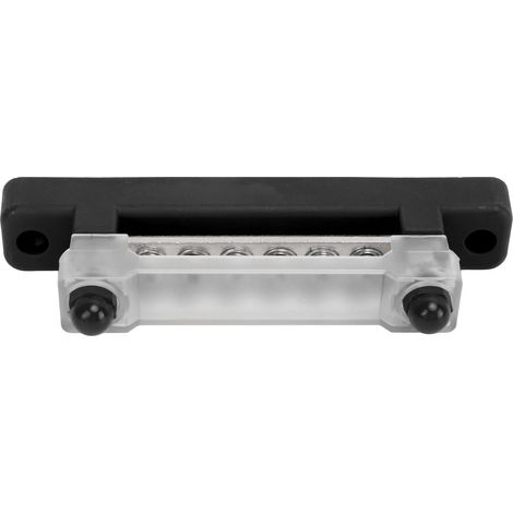 Bloc de distribution électrique 48V 150A 6 bornes avec couvercle, vis M6 et M4, noir, pour voiture, camping-car, bateau (1/5)