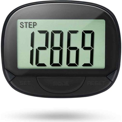 1 Podomètre 2D, grand écran, calcul distance calories, affichage heure, clip ceinture, marche course (1/5)