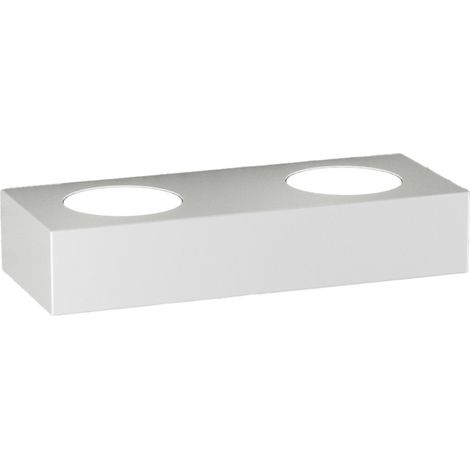 Applique moderna top light beaside 1190 a3 gx53 led metallo biemissione lampada parete, finitura metallo bianco