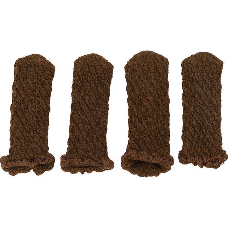Lot de 20 protège-pieds de table et de chaise en maille épaisse, pour sols en bois dur, couleur chocolat élégant (1/5)