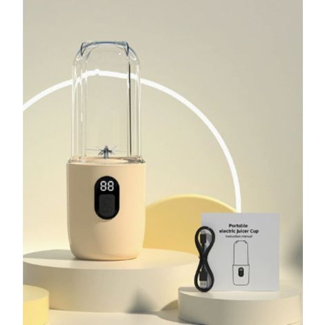 Mini Mixeur avec Écran LED, Mixeur Portable, Personal Fresh Juice Mixer, Blender Smoothie Portable, Mini Mixeur avec Écran LED pour Shakes, Fruits, Légumes, Cuisine, Bureau, Voyage (1/5)