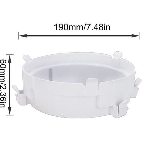 Exhaust connector for Midea KY25/KY35 portable air conditioner – 19 cm, white ABS (1/4)
