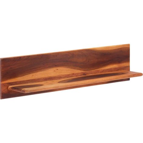 Étagères murales 2 pcs 112x20x26 bois massif d'acacia (1/5)