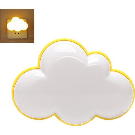 Veilleuse Nuage Prise Électrique Lampe Nomade Enfant de Nuit avec Capteur Crépusculaire, Petite LED Applique pour Chambre de Bébé, Lampe Mural Couloir, Escalier Éclairage (1/5)