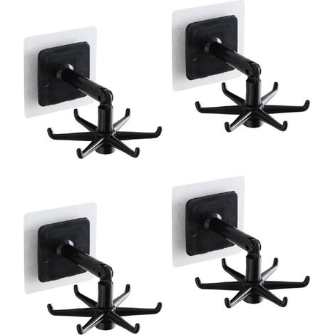 4-teiliges Set Küchenutensilienhaken, 360 Grad drehbar, 180 Grad um 180 Grad (1/5)