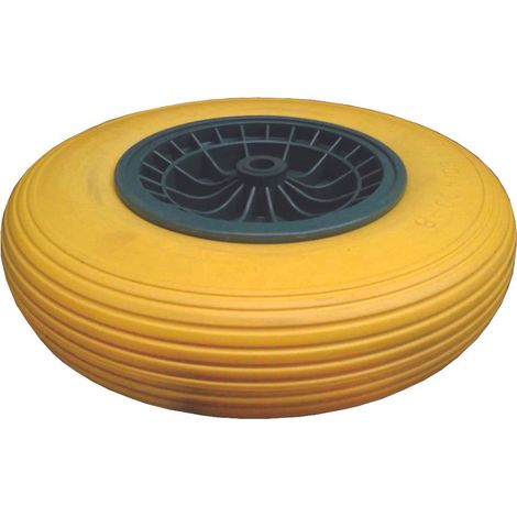 RUOTA PER CARRIOLA PU PIENA CON CUSCINETTI  perno mm.20x130, interasse mm.80    IL CAMPO