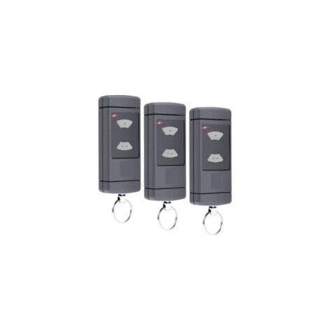 Set di 3 trasmettitori portatili compatibili con - 40,685 MHz - Per porte da garage HSM2-40, HSM4-40, HSE2-40, HSE4-40, HS2-40, HS4-40, 2 canali