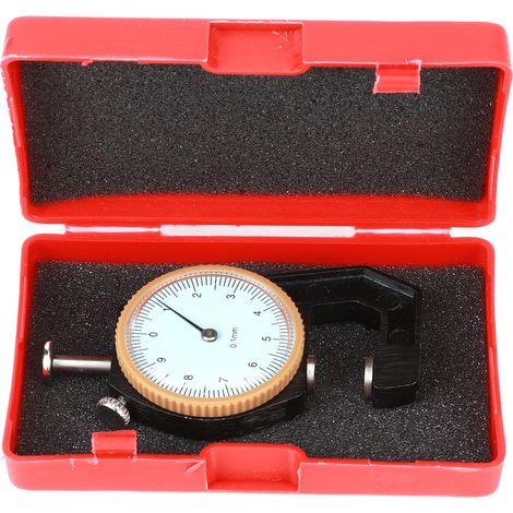 Jauge d'épaisseur noire, Portable, mesure précise, bijoux, équipement de planche en cuir, tête plate 0 à 10 mm