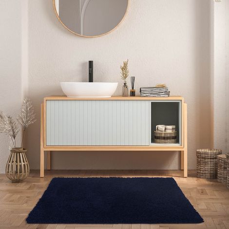Tapis de bain Sky Soft, Bleu foncé, 50 x 80 cm