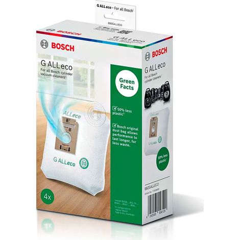 Sacchetti aspirapolvere Bosch g all eco alta efficienza chiusura igienica (1/2)