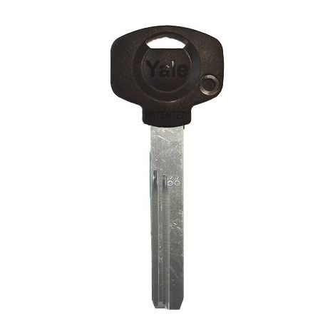 CHIAVE PUNZONATA 7X7 ORIGINALE YALE - TESTA NERA ALPACCA