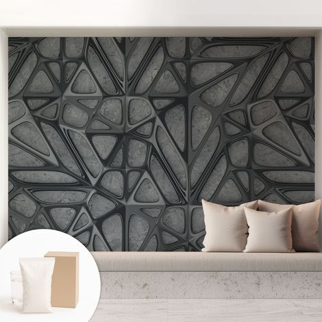 Tapete Dekorative Vliestapete mit Klebe für Wand - Mustertapete - moderne Einrichtung - für Büro Geometrische Muster 208x146 cm (1/5)