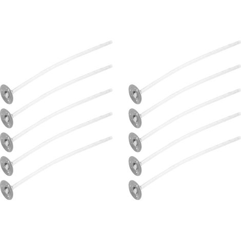 50 Mèches de Bougie Pré-cirées avec Base en Coton pour Fabrication de Bougies Parfumées DIY - 8cm / 3.1in (1/5)