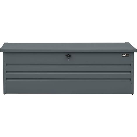 Coffre de jardin en métal 1000L – Résistant aux intempéries – Couvercle extra-large avec serrure – Dimensions 185 x 82 x 75 cm – AXI (1/5)