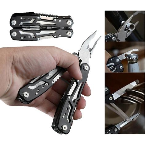 Multitool, Edelstahl, kompaktes Design, geeignet für Outdoor-Aktivitäten, Multitool-Funktionen, leicht und tragbar (1/5)