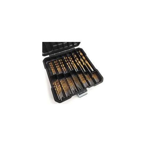 Set de 99 forets : forets hélicoïdaux pour bois, métal et plastique, avec revêtement titane, diamètres de 1,5 à 10 mm, compatible perceuse électrique et visseuse (1/5)