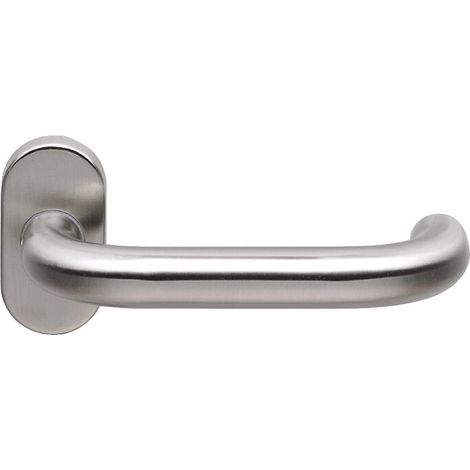Béquille double contrecoudée en inox 304 sur rosace ovale série EST 41 - NORMBAU